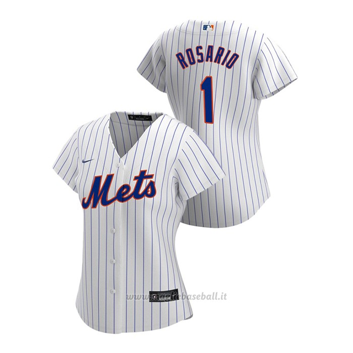 Maglia Baseball Donna New York Mets Amed Rosario 2020 Replica Primera Bianco